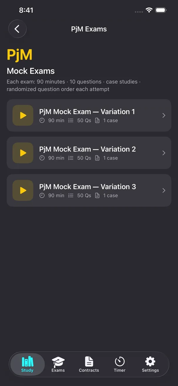 ATELITH mock exams